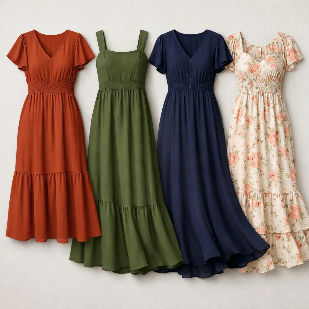 Draped Woven Dresses