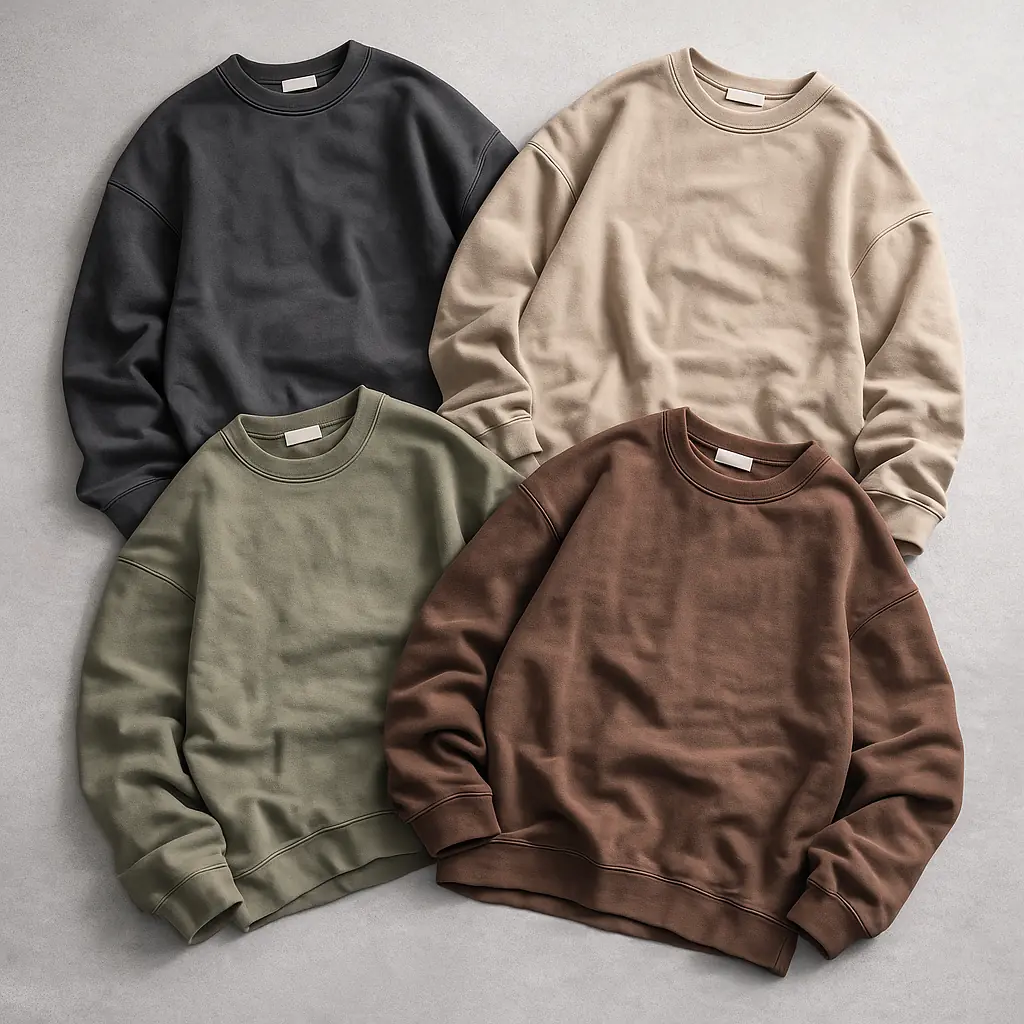 Oversized Sweatshirts Flatlay